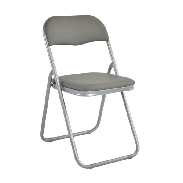 Foldable Chair Sp-02 Grey Discover the SP-02 Grey Folding Chair, perfect for terraces and gardens! With a durable metal structure and eco-leather upholstery, this chair is comfortable, stylish, and easy to store. Ideal for outdoor use or in the kitchen!