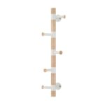 Wall Coat Rack Gc5166 White Discover the Gc5166 White wall coat rack, an elegant mix of wood and metal, perfect for an office or living room. With 5 metal hooks and dimensions of 60 cm in height, 17 cm in width, and 20 cm in depth, it is ideal for organizing your space.