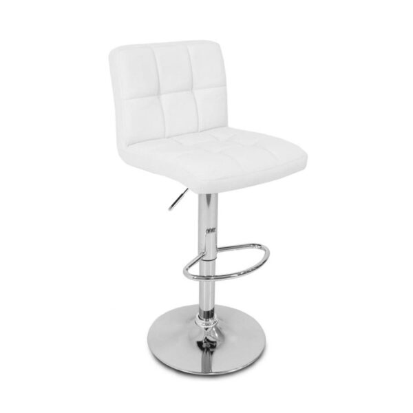 Scaun Bar SB-043~White Descoperiți scaunul de bar SB-043 White, un model elegant cu structură din otel cromat și tapițerie din piele ecologică. Dotat cu suport pentru picioare, mecanism de reglare a înălțimii și spătar ergonomic, este ideal pentru orice bucătărie modernă. Alegeți confortul și stilul!