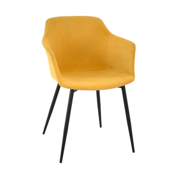 Aster Yellow Chair Discover the comfort and style of the Aster Yellow chair, perfect for your kitchen! Made from plywood and polyurethane foam, with metal legs, this chair adds a vibrant and practical touch. An ideal height of 47 cm for optimal comfort.