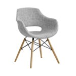 Rony White-Grey Chair Discover the Rony White-Grey chair, perfect for Horeca furniture and kitchens. With an elegant and comfortable design, this chair made of metal and solid wood offers ergonomic support and stability. Ideal for long dining tables, Rony adds a touch of style to any room.