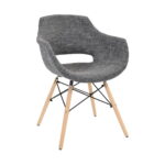 Rony Dark-Grey Chair Discover the Rony Dark-Grey chair, perfect for Horeca furniture and kitchens. Built with a solid metal frame and solid wood, it offers comfort and ergonomic support. Its elegant design, with soft upholstery, makes Rony the ideal choice for your dining tables.