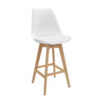 Scaun Jerry bar~White Descoperă scaunul Jerry bar White, perfect pentru baruri și bucătării moderne! Fabricat din lemn-fag și tapițat cu piele eco, oferă confort și stil. Dimensiuni de 108 cm înălțime și capacitate de 120 Kg. Alege acum pentru un plus de eleganță!