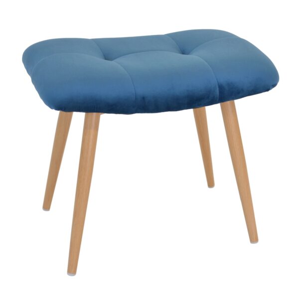 Taburet TRIO Blue Descoperiți confortul și stilul cu Taburetul TRIO Blue. Realizat din materiale de calitate, cu cadru din placaj și tapițerie din stofă, acest taburet se integrează perfect în orice decor. Ideal pentru canapele, fotolii sau birou. Dimensiuni: 52x35x44 cm.