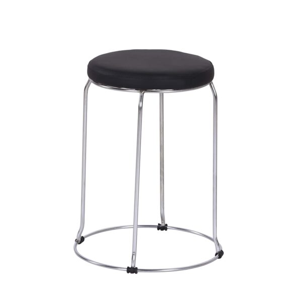 Stool T-12-3 Black Discover the T-12-3 Black Stool, a modern and practical piece for your kitchen. Made from durable metal with an eco-leather seat, this stool combines comfort with style. Ideal for any space - kitchen, bar, or office. Choose functional furniture!