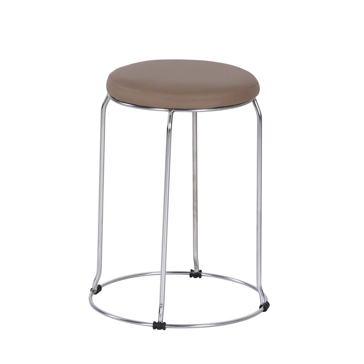 Stool T-12-3 Cappuccino Discover the T-12-3 Cappuccino stool, a modern and practical piece for the kitchen, featuring a durable metal frame and an eco-leather seat. Ideal for any space, easy to clean and stackable. Perfect for kitchens, offices, or relaxation areas!