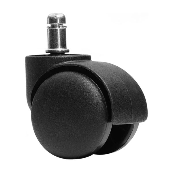 Plastic Role Discover the plastic caster wheels for office chairs! Ideal for ergonomic chairs, with a diameter of 50 mm and a 11 mm attachment shaft. Perfect accessories for comfort at the office. The price is for one piece!