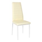 Chair D-117 Beige Discover the D-117 Beige Chair, ideal for the kitchen. Made from durable metal and upholstered with high-quality faux leather. Its ergonomic and elegant design is perfect for any interior. Easy to maintain and adaptable, it offers comfort and style. Choose the D-117 for a modern decor!