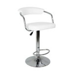 Bar Chair SB-31 White Discover the SB-31 White bar stool, featuring a chrome steel frame and upholstered in faux leather. Ideal for kitchen furniture, it offers comfort and lumbar support. With a modern style, it's easy to assemble. Perfect for an elegant and functional design!