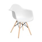 Fly White Chair Discover the Fly White chair, ideal for the kitchen and dining room! Modern design, made from durable plastic, a stable metal structure, and wooden legs for a natural look. Easy to clean and maintain, available in various colors. Choose comfort and style for your home!