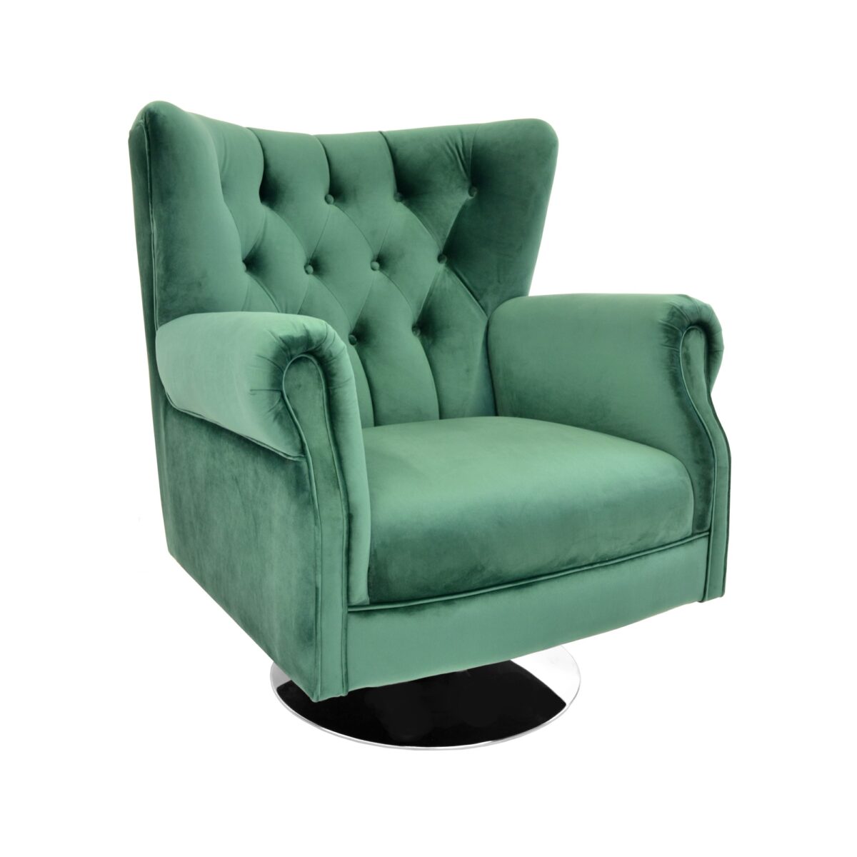 Imperial Green Swivel Armchair