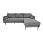 City Dark-Grey Sofa Discover the City Dark-Grey sofa, ideal for 3-4 people, an elegant and comfortable corner piece. With 5 soft cushions and decorative details, it fits perfectly into any interior. Made from quality wood and fabric, it is the perfect choice for your living room!
