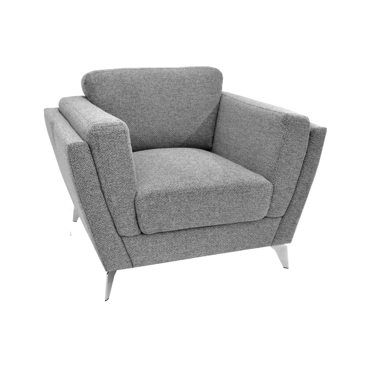 Oscar Grey Armchair Discover the Oscar Grey armchair, an elegant piece for your office or living room. Comfort is guaranteed by the soft and detachable cushion, while the refined design with chrome-plated legs will transform your space. Ideal dimensions for optimal use. Choose style and comfort!