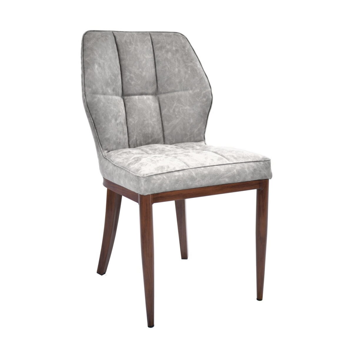 Chair Y-3001 Grey Discover the Y-3001 Grey chair, a modern kitchen chair with an elegant and simple design. Made from a sturdy frame and upholstered in eco-leather, it is ideal for kitchens and dining rooms. The painted metal legs protect the floor. Available in various colors!