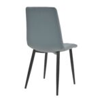 Dc-90 (N61) Velvet Blue + Black Legs Chair - Image 2