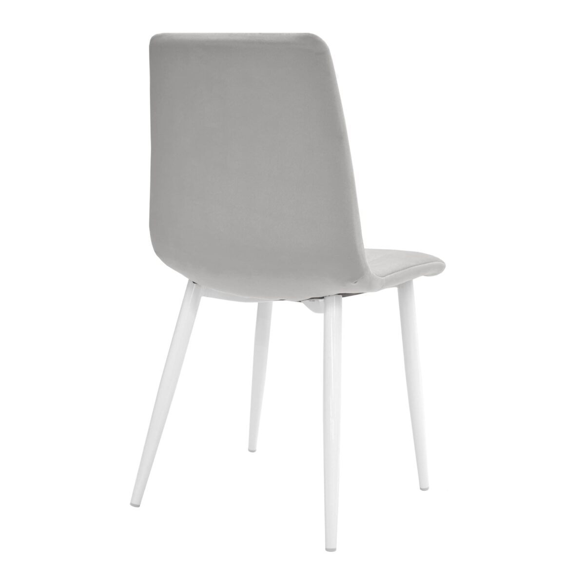 Chair DC-90P N14 Velvet Grey + White Legs - Image 2