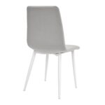 Chair DC-90P N14 Velvet Grey + White Legs - Image 2