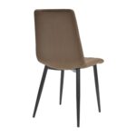 Dc-90 (N49) Velvet Brown + Black Legs Chair - Image 2