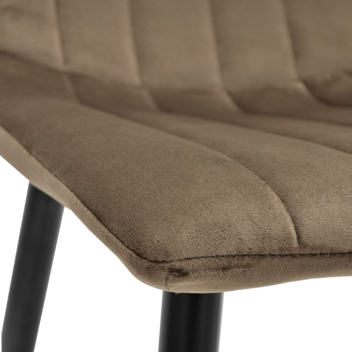 Dc-90 (N49) Velvet Brown + Black Legs Chair - Image 3