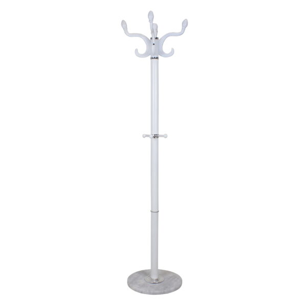 Cuier Ly-91 White Descoperă cuierul Ly-91 alb, ideal pentru birou sau living. Acest cuier tip pom din metal vopsit, cu 12 agățători din PVC și bază rotundă din marmură, adaugă un strop de eleganță în orice spațiu. Înălțime de 170 cm și design clasic!