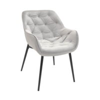 Стул Lotus White Grey Стул Lotus White Grey – идеальный выбор для современной кухни. Сиденье из мягкого бархата и прочные металлические ножки обеспечивают комфорт и стиль. Доступен в нескольких цветах. Добавьте элегантность вашему интерьеру с этим изысканным кухонным стулом!
