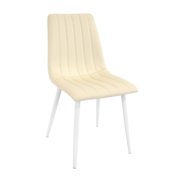 Dc-90p Eco-Leather White + White Legs Chair