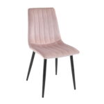 Dc-90 (N25) Powder Velvet + Black Legs Chair