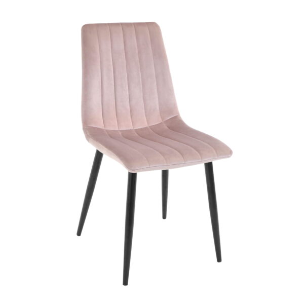 Dc-90 (N25) Powder Velvet + Black Legs Chair 