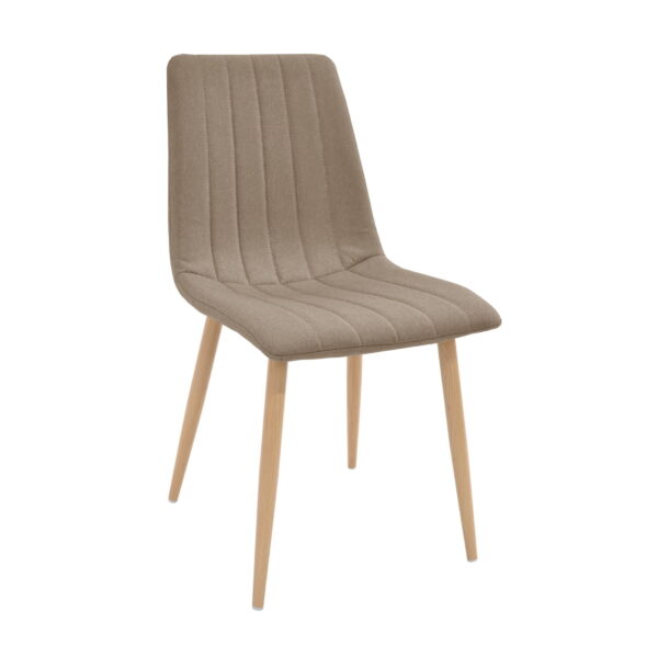 Chair DC-90P N4 Denim Cappuccino + Transprint Legs Discover the DC-90P N4 Denim Cappuccino chair, perfect for your kitchen! With an elegant design and guaranteed comfort, this chair blends modern style with functionality. The metal legs with a wood-like finish ensure durability. Available in various colors and materials!