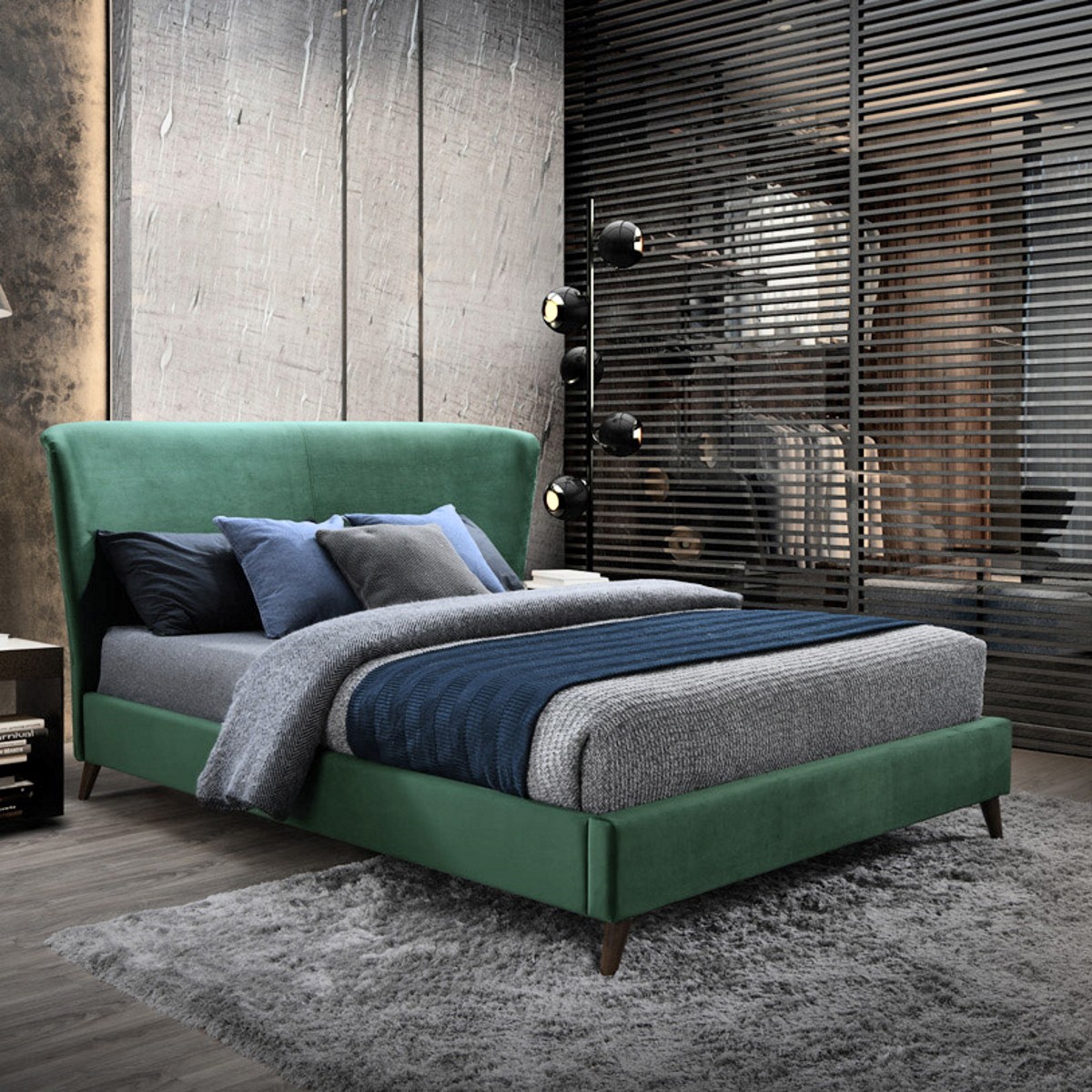Melanie Bed 160×200 Cm Discover the Melanie Bed 160×200 cm, a modern piece that is perfect for any bedroom. Made from pressed wood and equipped with a slatted base, it offers enhanced comfort with its upholstered headboards. Order now and transform your space into an elegant place of rest!