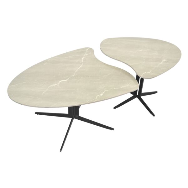 Capela Coffee Table Set Discover the Capela coffee table set, perfect for enhancing the decor of your office or living room. These elegant side tables add a touch of style and functionality to any space. Ideal for moments of relaxation!