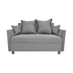 FM-37-2 Dark Grey Extendable Sofa Discover the FM-37-2 Dark-Grey Extendable Sofa, ideal for your living room. It easily transforms into a bed for two people, featuring a sturdy frame made of metal and wood. It includes 4 decorative cushions with removable covers. Modern and comfortable design!