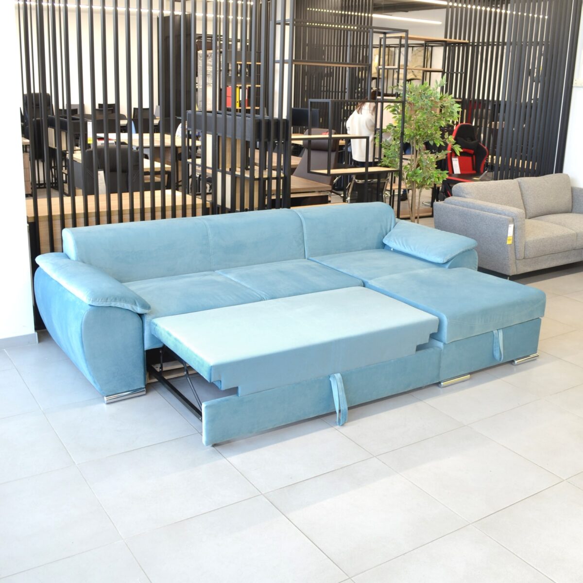 Picasso Light-Blue Extendable Sofa - Image 2
