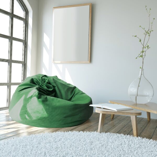 Кресло мешок Bean Bag Color/Stofă Ø 95 Green Простая и современная форма этого кресла-мешка в форме груши делает его идеальным выбором как для дома, так и для офиса. Благодаря универсальному дизайну он гармонично впишется в интерьер вашей комнаты, балкона или даже переговорной.