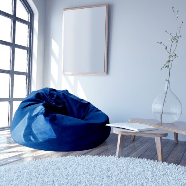 Кресло мешок Bean Bag Color/Stofă Ø 95 Dark Blue Простая и современная форма этого кресла мешка в форме груши делает его идеальным выбором как для дома, так и для офиса. Благодаря универсальному дизайну он гармонично впишется в интерьер вашей комнаты, балкона или даже переговорной.