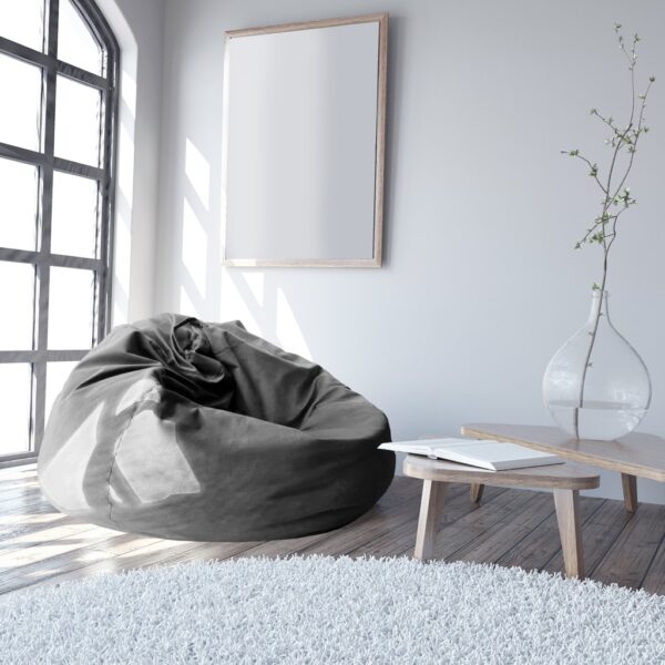 Bean Bag Chair Color/Fabric Ø 95 Dark Grey The simple and modern shape of this pear-shaped bean bag chair makes it the ideal choice for both home and office. Thanks to its versatile design, it fits perfectly into the interior of a room, balcony, or even a meeting room.