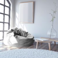 Bean Bag Chair Color/Fabric Ø 95 Light Grey The simple and modern shape of this pear-shaped bean bag chair makes it the ideal choice for both home and office. Thanks to its versatile design, it fits perfectly in the interior of a room, balcony, or even a meeting room.