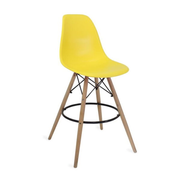 Bar Chair Bd-37 Yellow Discover the Bd-37 Yellow bar chair, perfect for your kitchen! With a modern design, durable wooden legs, and an easy-to-clean plastic body, this chair offers comfort and stability. Ideal for bars and cafes, it is ergonomic, features a footrest, and includes scratch protection. Choose style and quality!