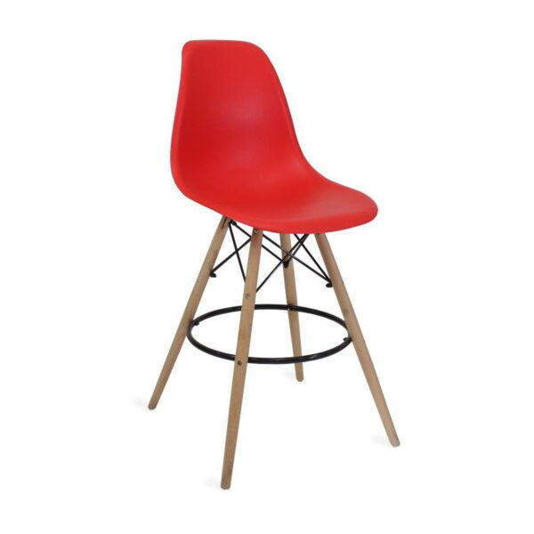 Bar Stool Bd-37 Red Discover the BD-37 Red Bar Stool, perfect for any modern bar or kitchen. With an innovative design and ergonomic comfort, this high stool made of plastic and wood offers stability and convenience. Ideal for contemporary decor, it is easy to assemble and maintain.