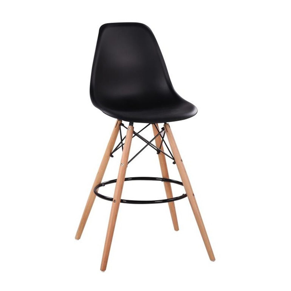 Bar Chair BD-37 Black Discover the BD-37 Black Bar Stool, perfect for modern bars and kitchens. With a durable plastic construction and high-quality wooden legs, this stool combines ergonomic comfort with contemporary design. Ideal for moments of relaxation!