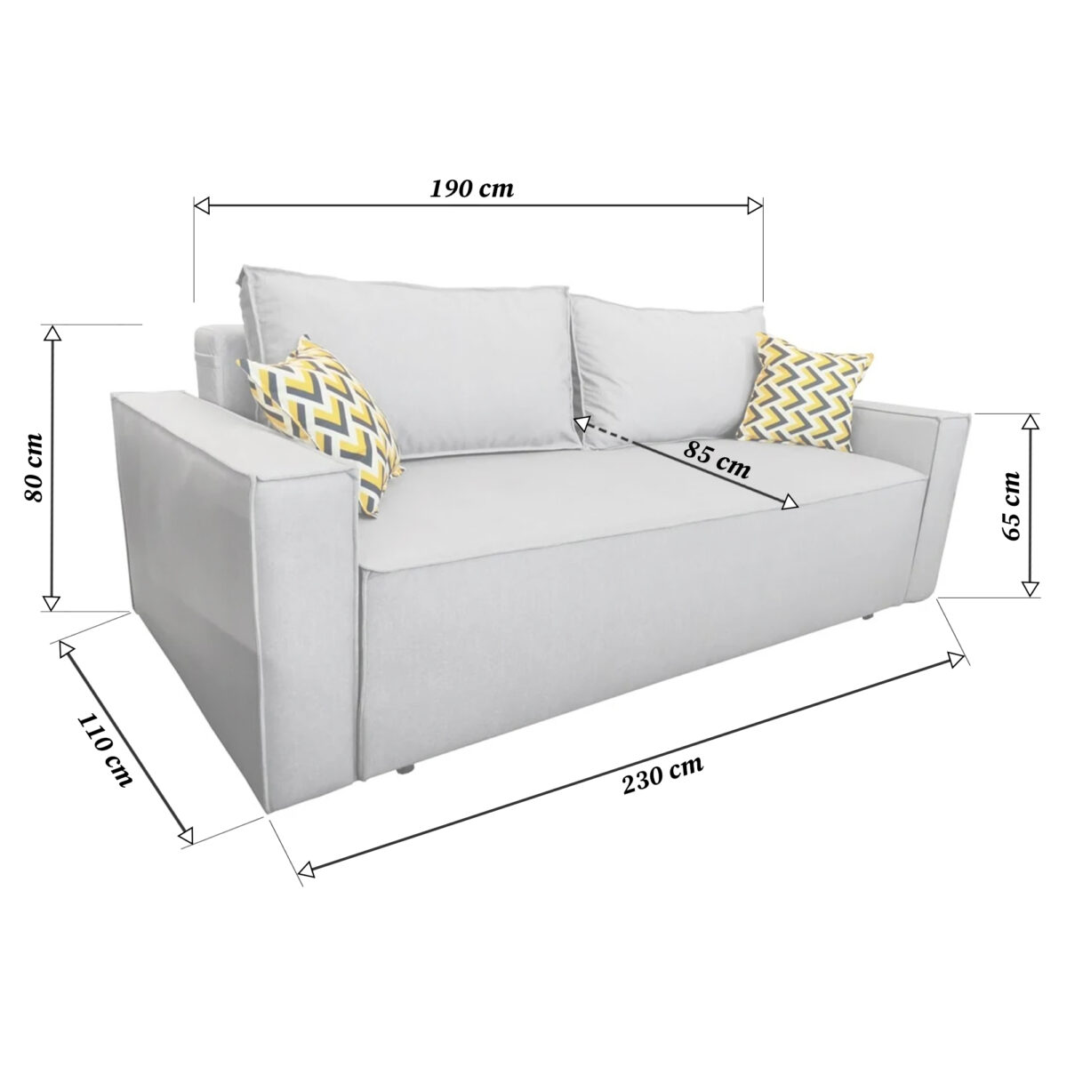 Canapea Extensibilă Kalifornia Grey - imagine 10