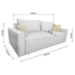 Canapea Extensibilă Kalifornia Grey - imagine 10