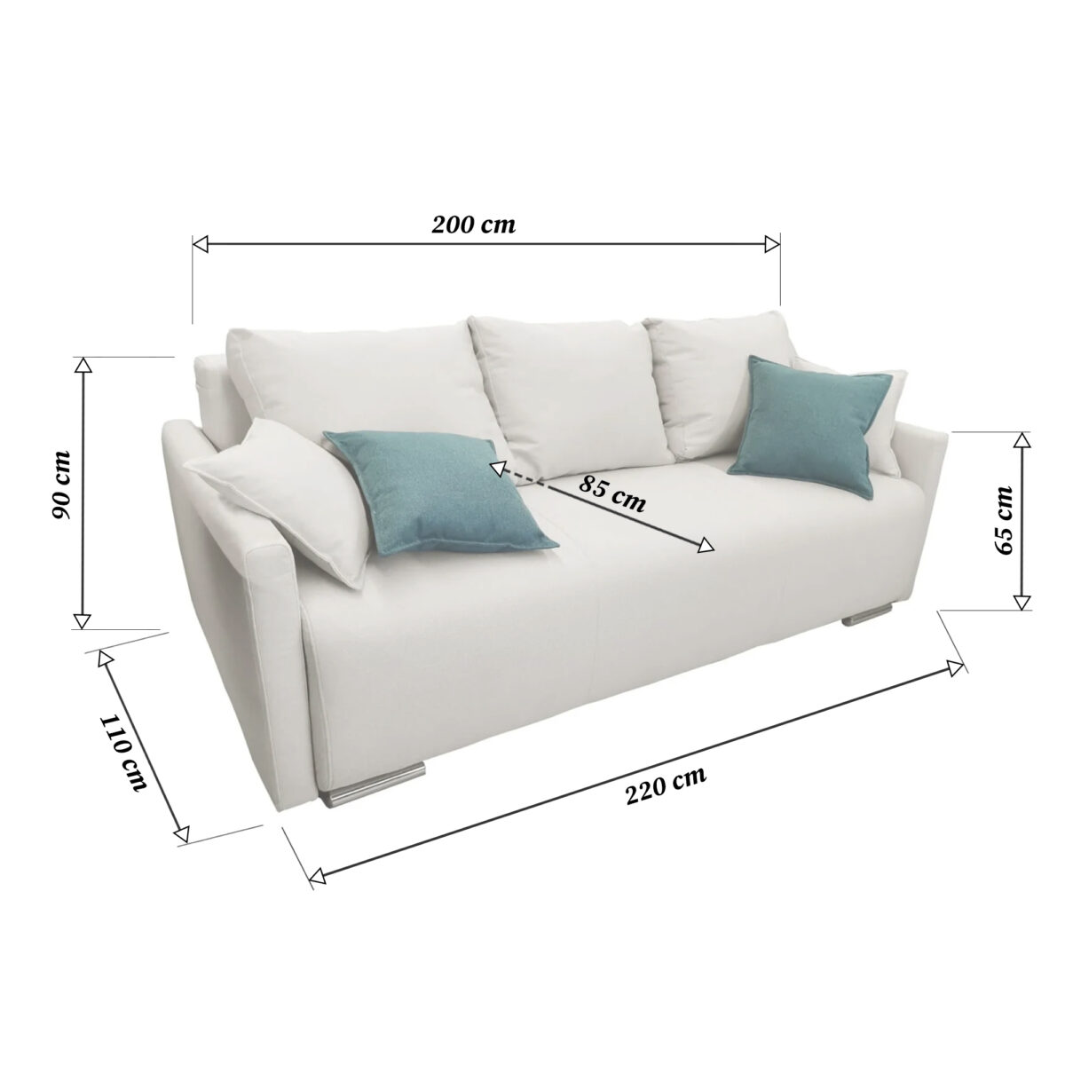 Canapea Extensibilă Ostin Beige - imagine 7