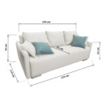 Canapea Extensibilă Ostin Beige - imagine 7