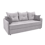 Canapea Extensibilă Latio Grey Descoperiți confortul canapelei extensibile Latio Grey! Fabricată din materiale de calitate, cu un design modern, aceasta se transformă ușor într-un pat spațios de 190 x 140 cm. Ideală pentru living sau camere de oaspeți. Alegeți eleganța și funcționalitatea!