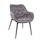 Стул Lotus Grey Создайте элегантный и комфортный интерьер вашей кухни с кухонным стулом Lotus Grey. Мягкий бархат, прочные металлические ножки и стильный дизайн подчеркнут любой стиль. Выбирайте из нескольких цветовых решений для идеального сочетания!