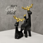 Set of Decorative Antler Souvenirs - Black - Image 2