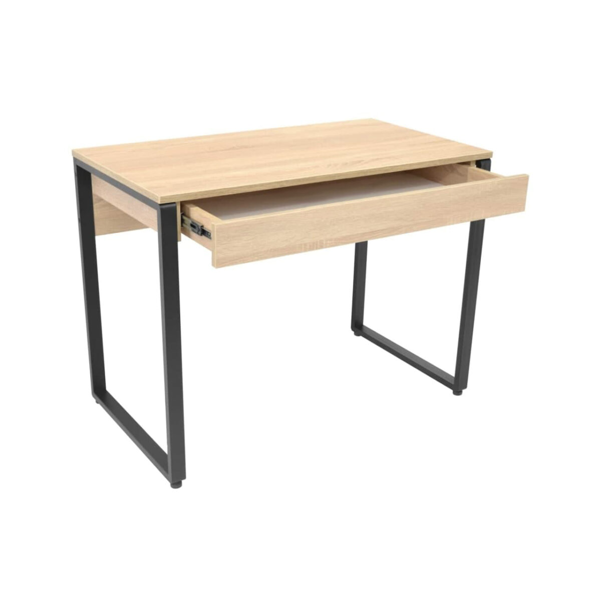 Masa Birou SMALL 100x55 Sonoma/Black - imagine 2