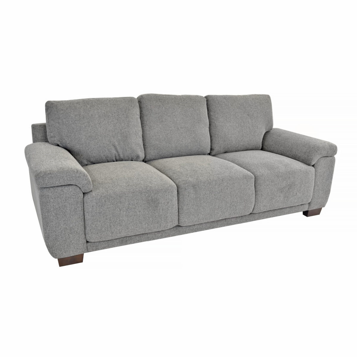 Astoria-3 Grey Sofa Discover the Astoria-3 Grey sofa, a modern, non-reclining sofa for 3 people. With removable decorative cushions and elegant lacquered wooden legs, this piece of furniture brings comfort and style to any room. Perfect for the living room or office!