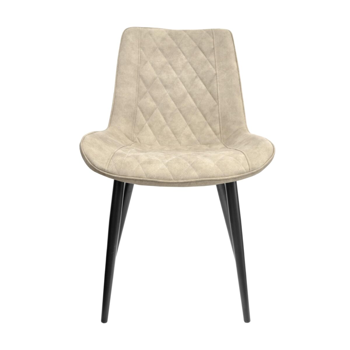 Hans (Caidu-118) Cappuccino Fabric + Black Legs Chair - Image 3